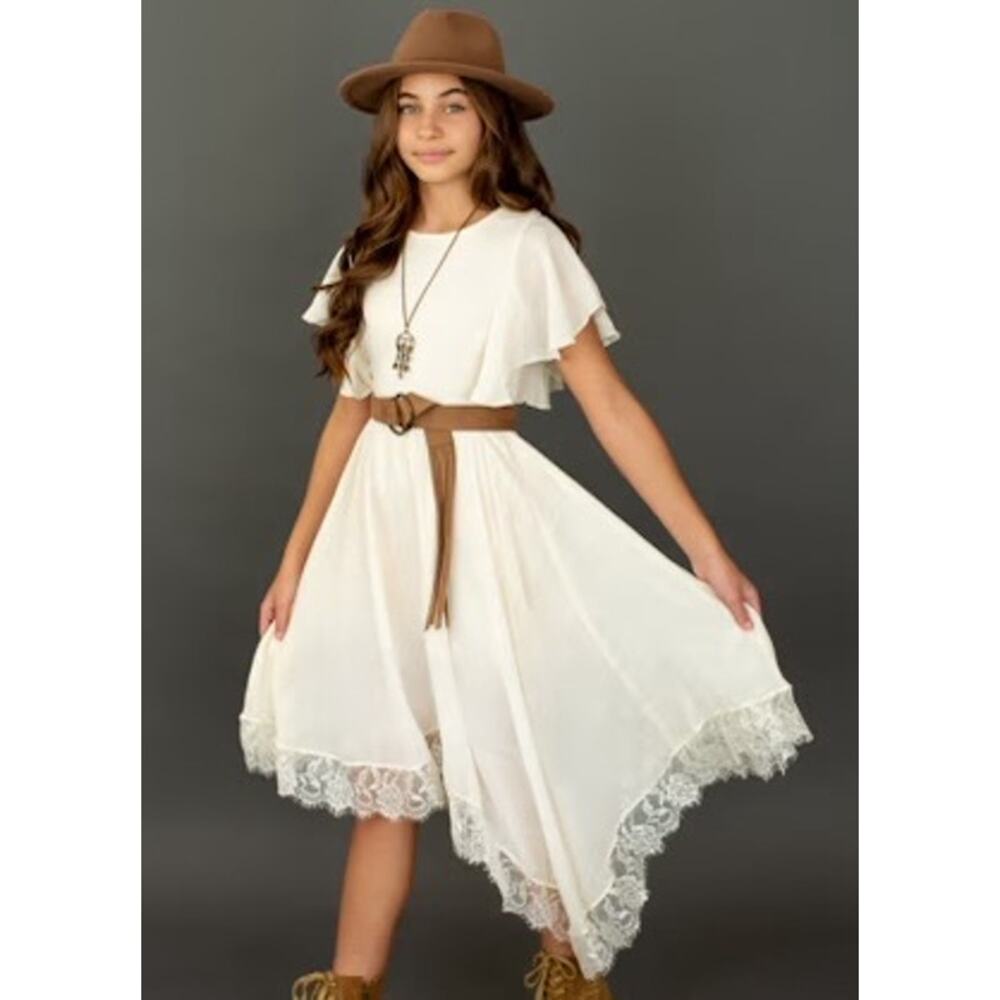 Joyfolie Mia Joy Lakynna Dress in Gardenia Girl’s Size 7